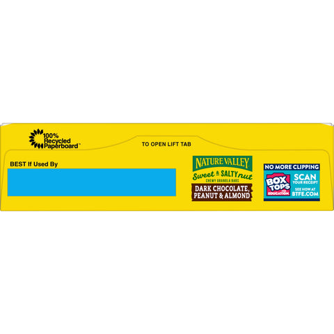 Nature Valley Sweet and Salty Nut Dark Chocolate Peanut Almond Snack Bar, 7.44 Ounce -- 12 per case.