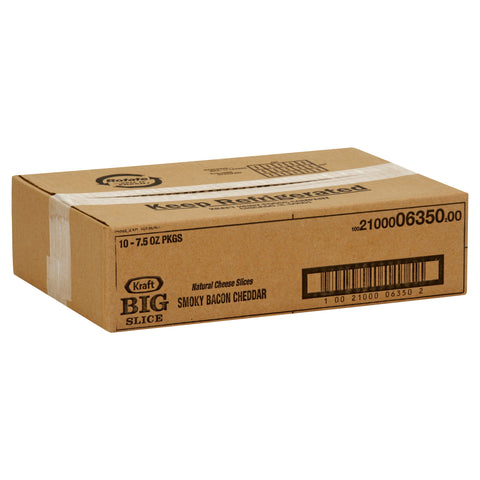 Kraft Slices Smoky Bacon Cheddar Cheese, 7.5 Ounce -- 10 per case.