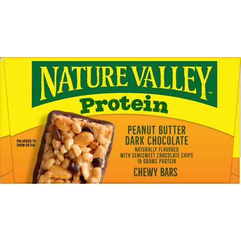 Nature Valley Peanut Butter Dark Chocolate Protein Chewy Bar, 22.7 Ounce -- 8 per case.