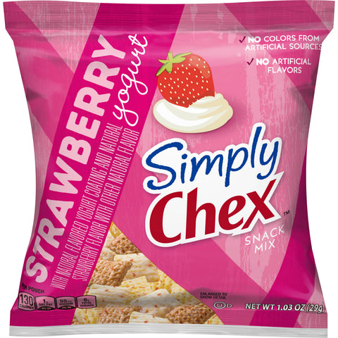 Simply Chex Strawberry Yogurt, 1.03 Ounce -- 60 per case.