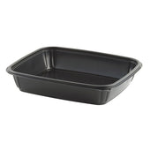 Container Plastic Black Microwavable 80 Oz