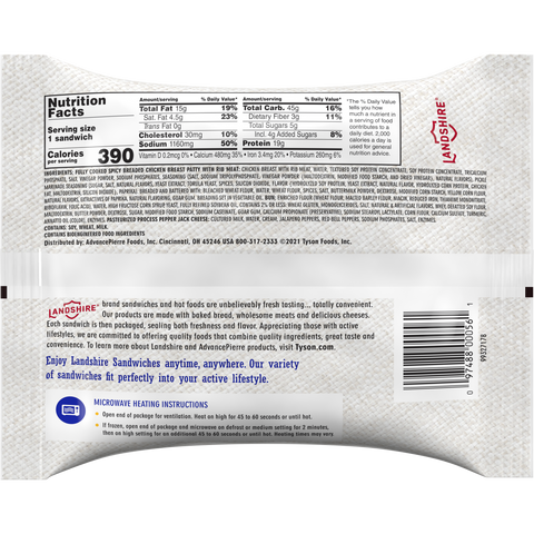 Landshire® SANDWICH SPICY BREADED CHICKEN IW 5.4 OZ 10000030561