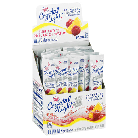 Crystal Light Single Serve Sugar-Free Raspberry Lemonade On-the-Go Powdered Mix, 0.1 ounce -- 120 per case