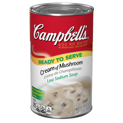 Campbell's® SOUP CREAM OF MUSHROOM CLASSIC LOW SODIUM