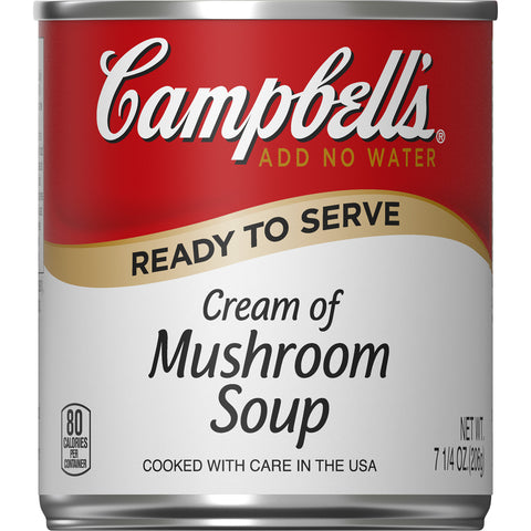 Campbells Ready To Serve Cream Mushroom Soup - 7.25 oz. can, 24 per case
