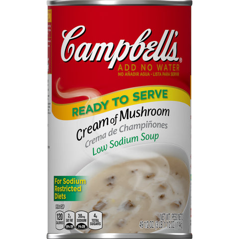 Campbell's® SOUP CREAM OF MUSHROOM CLASSIC LOW SODIUM
