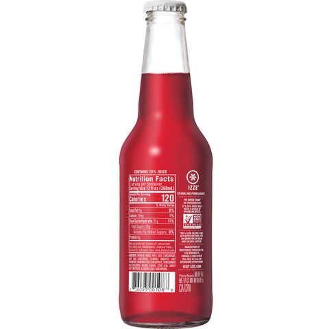 Izze JUICE POMEGRANATE SPARKLING GLASS BOTTLE