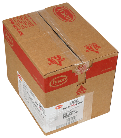 Tyson Red Label Premium Unbreaded Grilled Diced Chicken Breast, 5 Pound -- 2 per case.