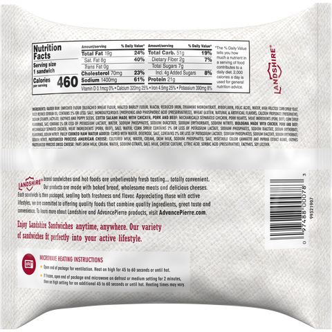 Landshire® SANDWICH CHUCK WAGON 6.2 OZ 10000020781