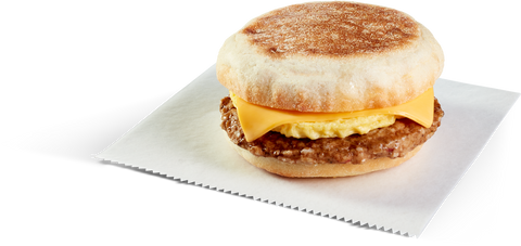 Muffin Sausage Egg W/cheese Breakfast Sandwich