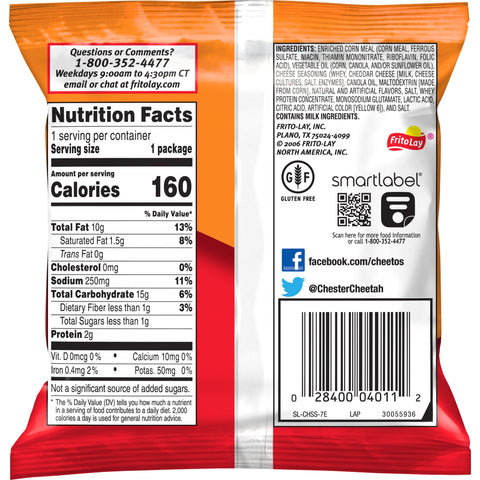 Cheetos Crunchy Cheetos, 1 Ounce -- 104 per case.