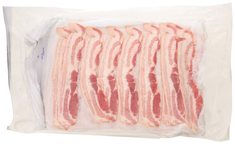 Wright Traditional 18 22 Natural Hickory Smoked Flat Pack Bacon, 15 Pound.