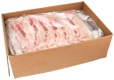 Wright Traditional 18 22 Natural Hickory Smoked Flat Pack Bacon, 15 Pound.