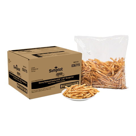 SeasonedCrisp LesSodium Savory 5/16 x 3/8 inch Straight Cut Fries, 5 Pound -- 6 per case