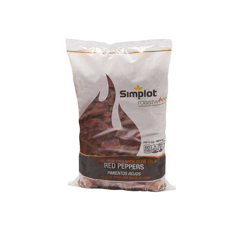 Simplot Roast Works Flame Roasted Red Pepper, 2.5 lb. package, 6 packages per case.