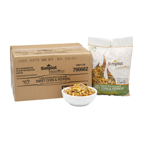 Roast Works Flame Roasted Sweet Corn and Peppers - 2.5 lb. package, 6 packages per case