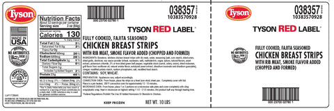 Chicken Breast Strip Select Fajita Seasoned Small Fc 38357-0928