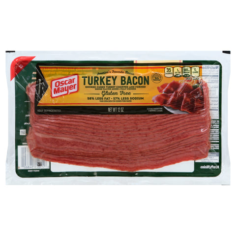 Kraft Oscar Mayer Louis Rich Sliced Turkey Bacon, 12 Ounce -- 16 per case.