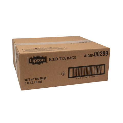 Lipton Unsweetened Black Iced Tea Bags, 1 Gallon -- 96 per case