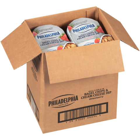 Philadelphia Strawberry Bagel Chips and Cream Cheese Dip, 2.5 Ounce -- 10 per case.