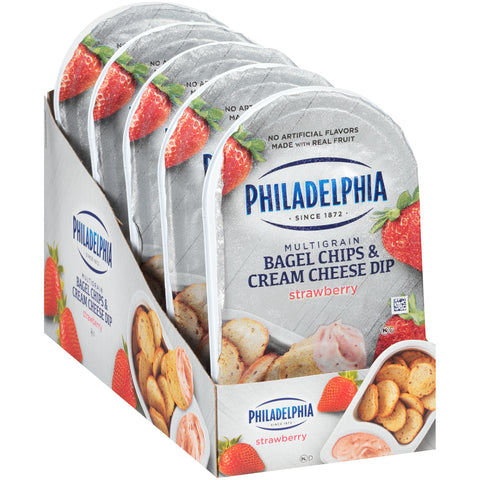 Chips Bagel W/ Strawberry Cream Cheese Dip