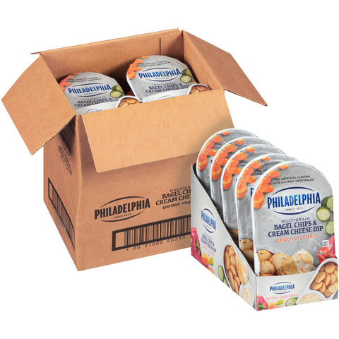 Philadelphia Garden Vegetable Bagel Chips and Cream Cheese Dip, 2.5 Ounce -- 10 per case.