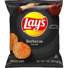 Lays BBQ Potato Chips Single Serve, 1 Ounce -- 104 per case.