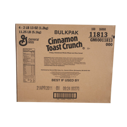Bulk Pak Cinnamon Toast Crunch Cereal 4 Case 45 Ounce