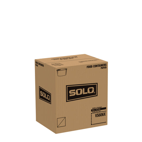 Solo® White CONTAINER PAPER FOOD SQUAT DOUBLE SIDED POLY 6 OZ
