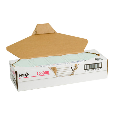 National Checking Rectangular Medium Carbon Green 16 Lines Two-Part Guest Check, 6.75 x 3.5 inch -- 2500 per case