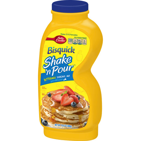 Bisquick Shake N Pour Buttermilk Pancake Mix, 10.6 Ounce -- 8 per case.