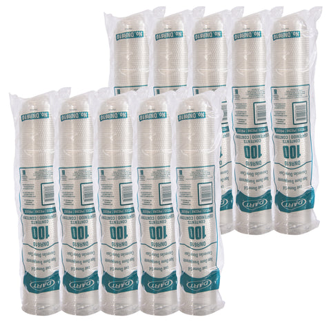 Dart Clear Polyethylene Terephthalate Dome Lid Only without Hole -- 1000 per case
