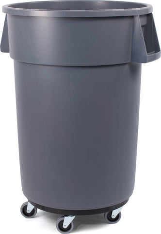 Carlisle CONTAINER WASTE BRONCO™ ROUND W/ DOLLY GREY 44 GAL