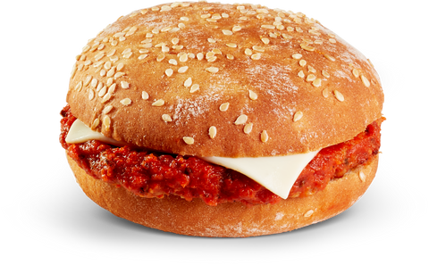 Advance Pierre Fast Choice Pizza Charbroil Burger with Cheese, 5.6 Ounce -- 12 per case.