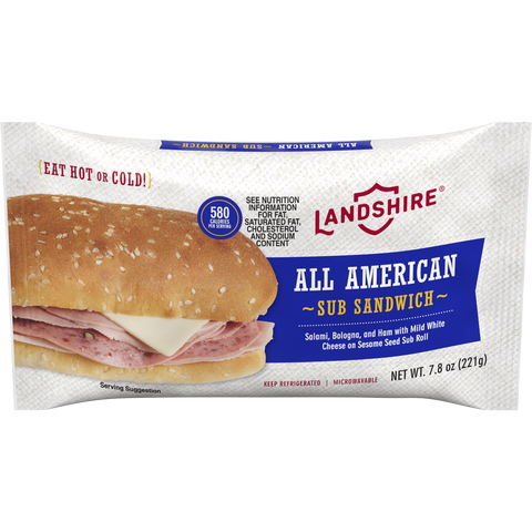 Landshire® SANDWICH ALL AMERICAN SUB IW 7.25 OZ 10000020011
