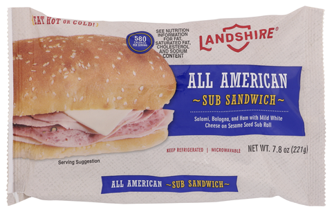 Landshire® SANDWICH ALL AMERICAN SUB IW 7.25 OZ 10000020011