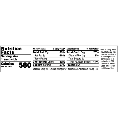 Sandwich All American Sub Iw 7.25 Oz 102001-012-1