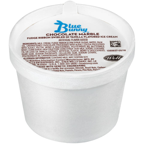 Blue Bunny Chocolate Marble Ice Cream Cup, 4 Fluid Ounce -- 48 per case