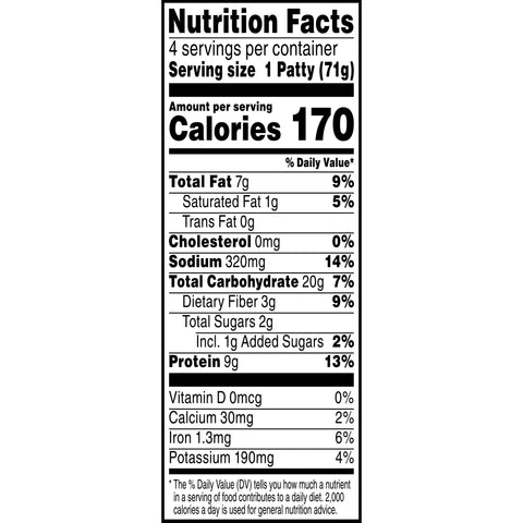Morningstar Farms Poultry Original Chicken Patties, 10 Ounce -- 8 per case.
