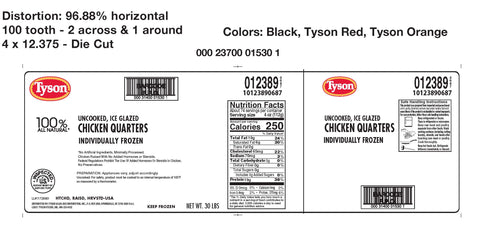 Chicken Quarter All Natural Iced Glazed Iqf 12389-0687
