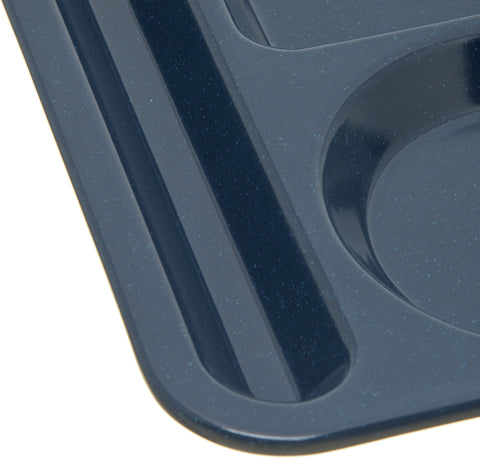 Carlisle TRAY LEFT-HAND HEAVY WEIGHT 6-COMPARTMENT TRAY CAFÉ BLUE