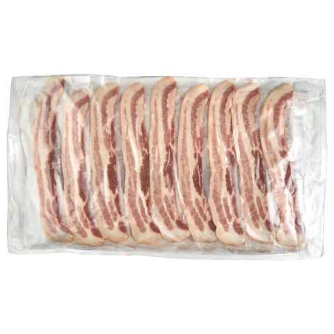 Wright Traditional 18 22 Natural Hickory Smoked Flat Pack Bacon, 15 Pound.