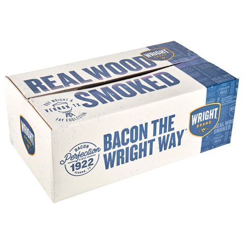Wright Brand Regular Natural Applewood Smoked Bacon, 15 Pound.