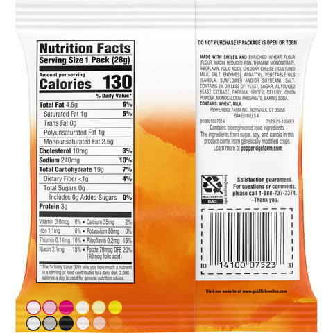 Snack Goldfish Single Serve Cheddar