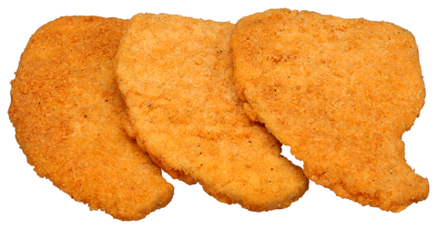 Advance Food Breaded Pork Patties, 4 Ounce -- 40 per case.