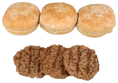 Advancepierre™ BEEF STEAK BURGER W/ BUN MINI FLAME BROILED FC CN 2.2 OZ 10000016905