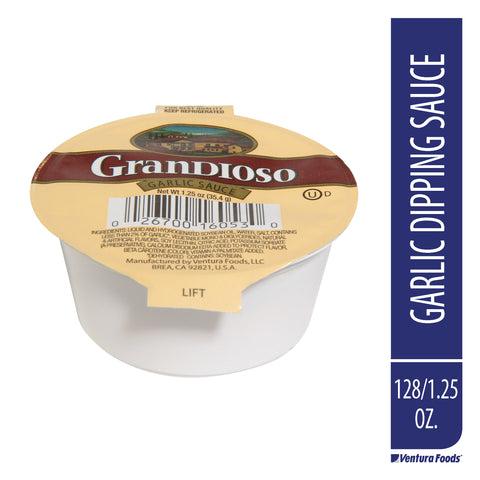 Grandioso Liquid Garlic Sauce, 0.07 Pound Cup -- 128 per case.
