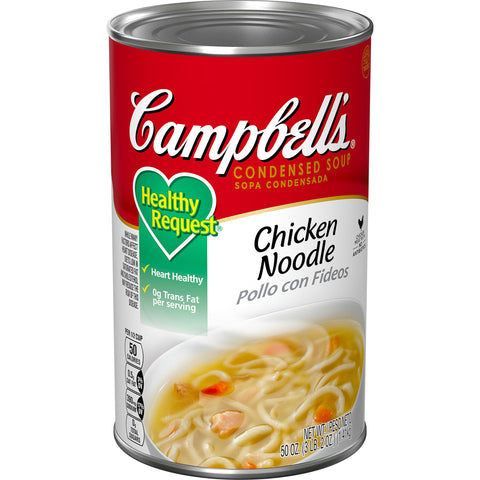 Campbells Healthy Request Chicken Noodle Soup - 50 oz. can, 12 per case