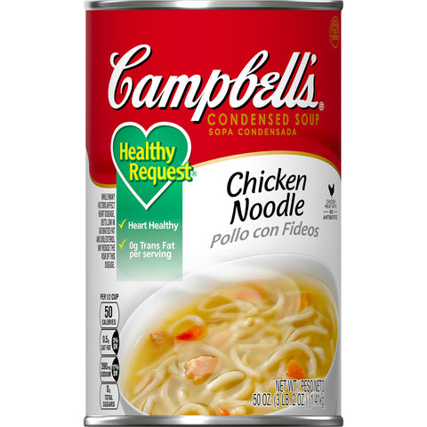 Campbells Healthy Request Chicken Noodle Soup - 50 oz. can, 12 per case
