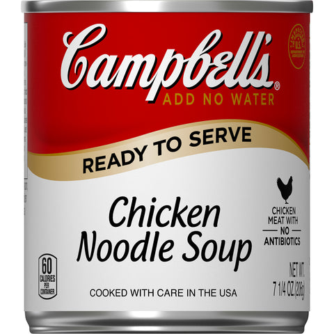Campbells Ready To Serve Chicken Noodle Soup - 7.25 oz. can, 24 per case